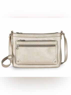 Relic Metallic Gold Crossbody Bag Organizer Purse Adjustable Strap